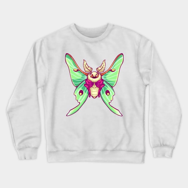 Luna the lunar moth Crewneck Sweatshirt by Jugglingdino